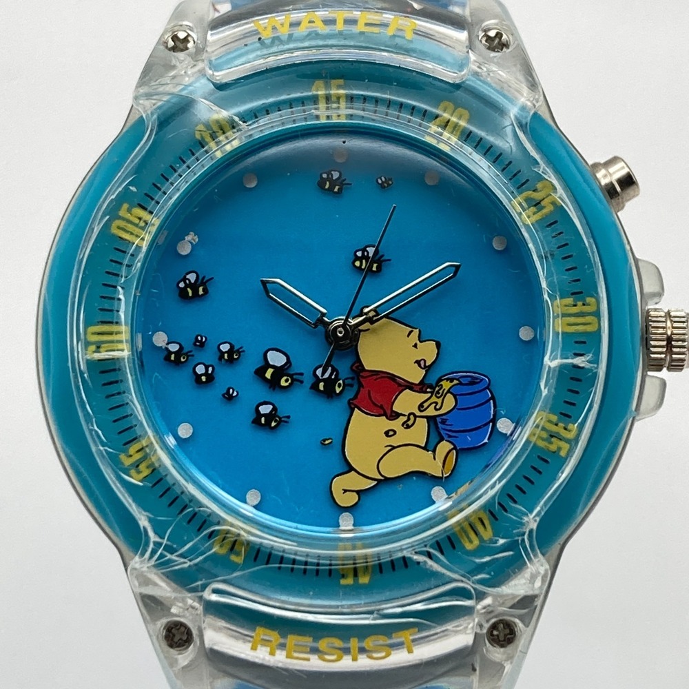 Disney Winnie the Pooh Women's Watch 37mm Light Up Blue WR 30M New Battery 9" - Picture 3 of 17